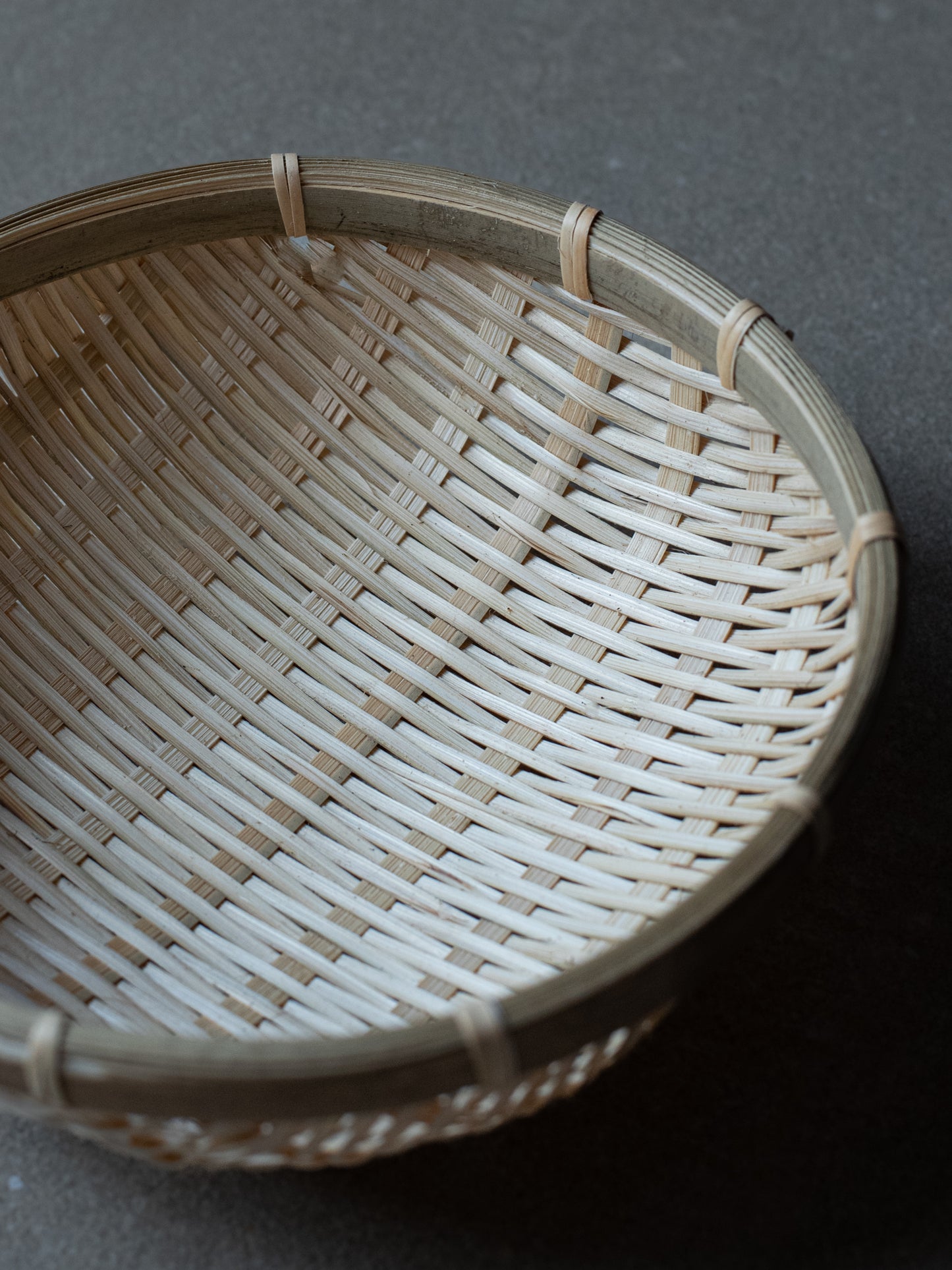 Deep Bamboo Colander Bowl