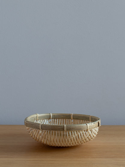 Deep Bamboo Colander Bowl