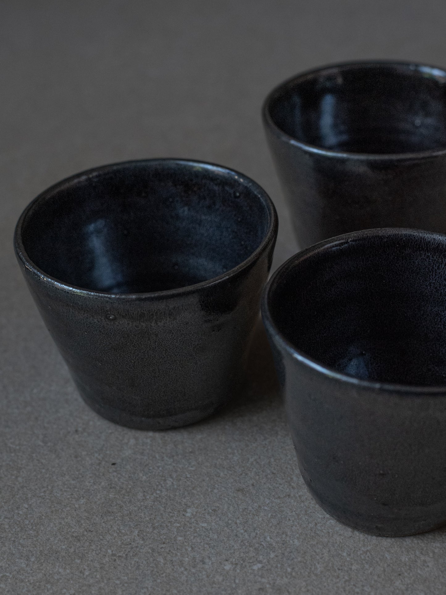 Angled Tea Cup - Black