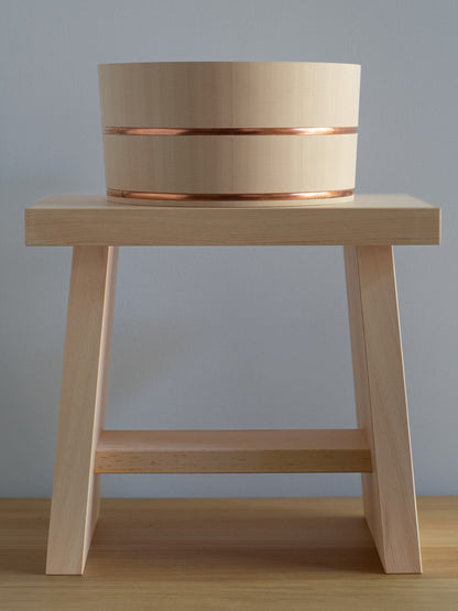 Hinoki Cypress Bath Stool - Tall