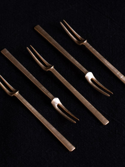 Brass Petite Forks (set of 5)