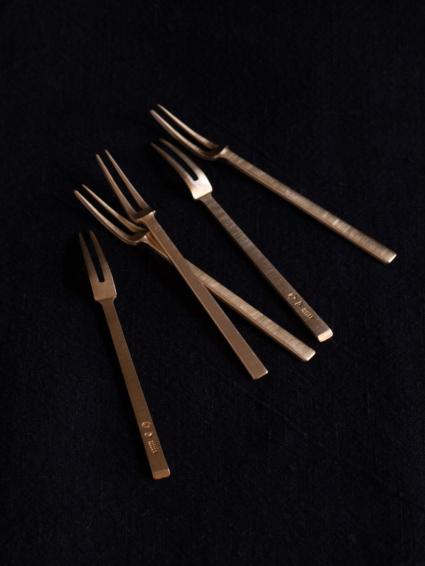 Brass Petite Forks (set of 5)