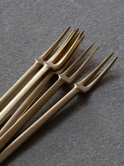 Brass Petite Forks (set of 5)