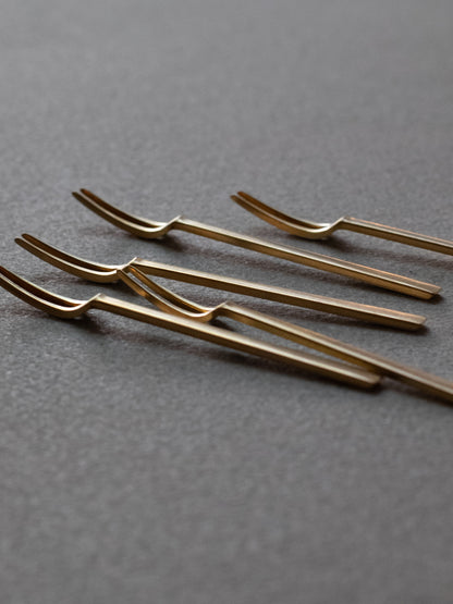 Brass Petite Forks (set of 5)