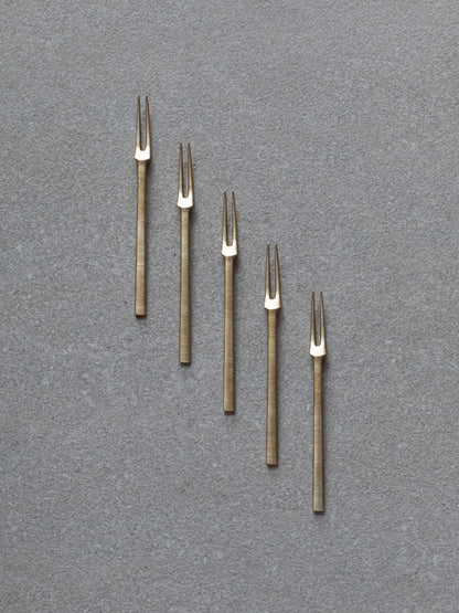 Brass Petite Forks (set of 5)