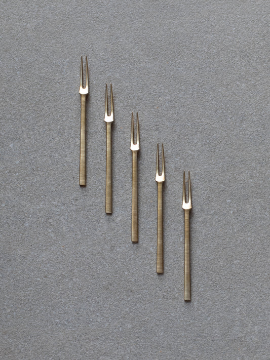 Brass Petite Forks (set of 5)