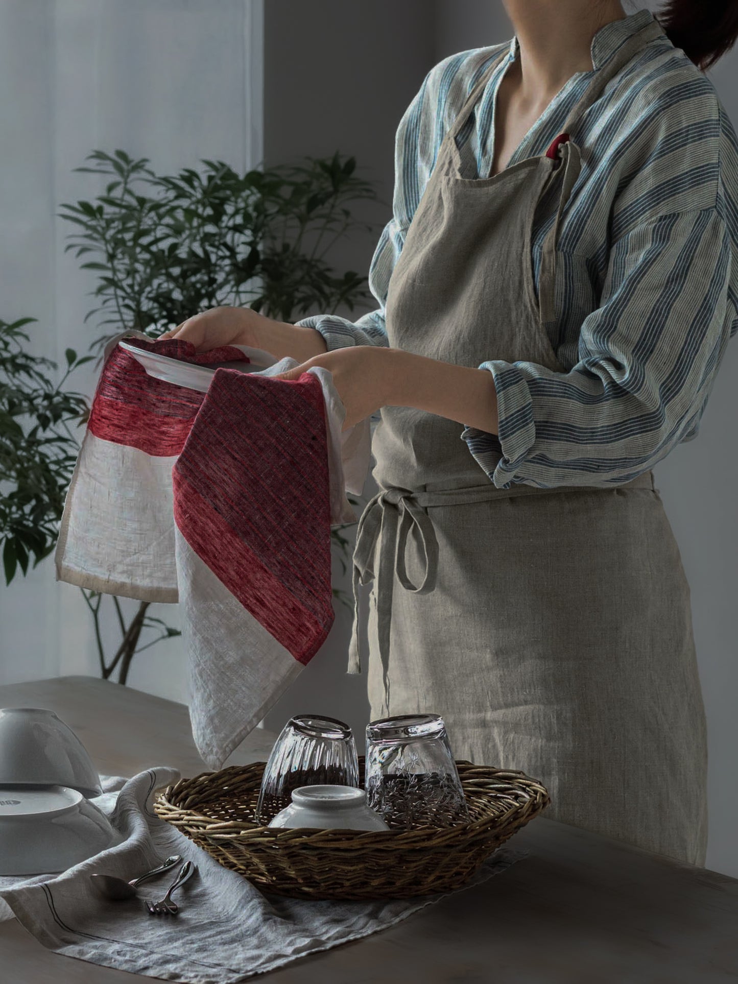 Linen Apron - Flax