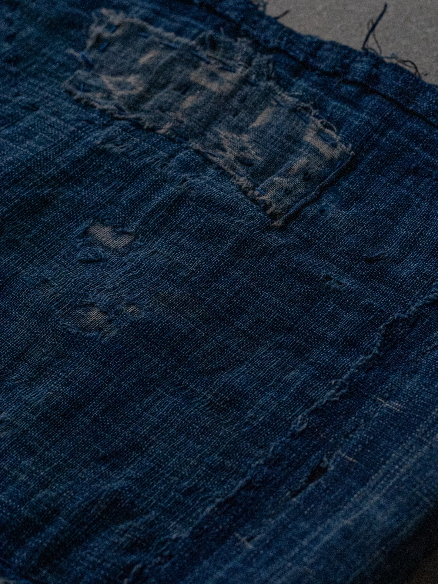 Antique Japanese Boro Textile - Square Indigo