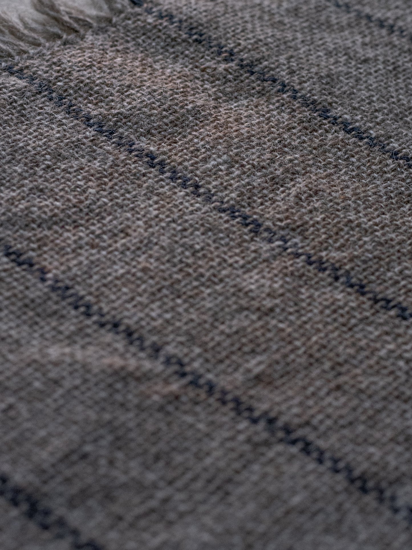 Handwoven Table Mat - Natural/Indigo