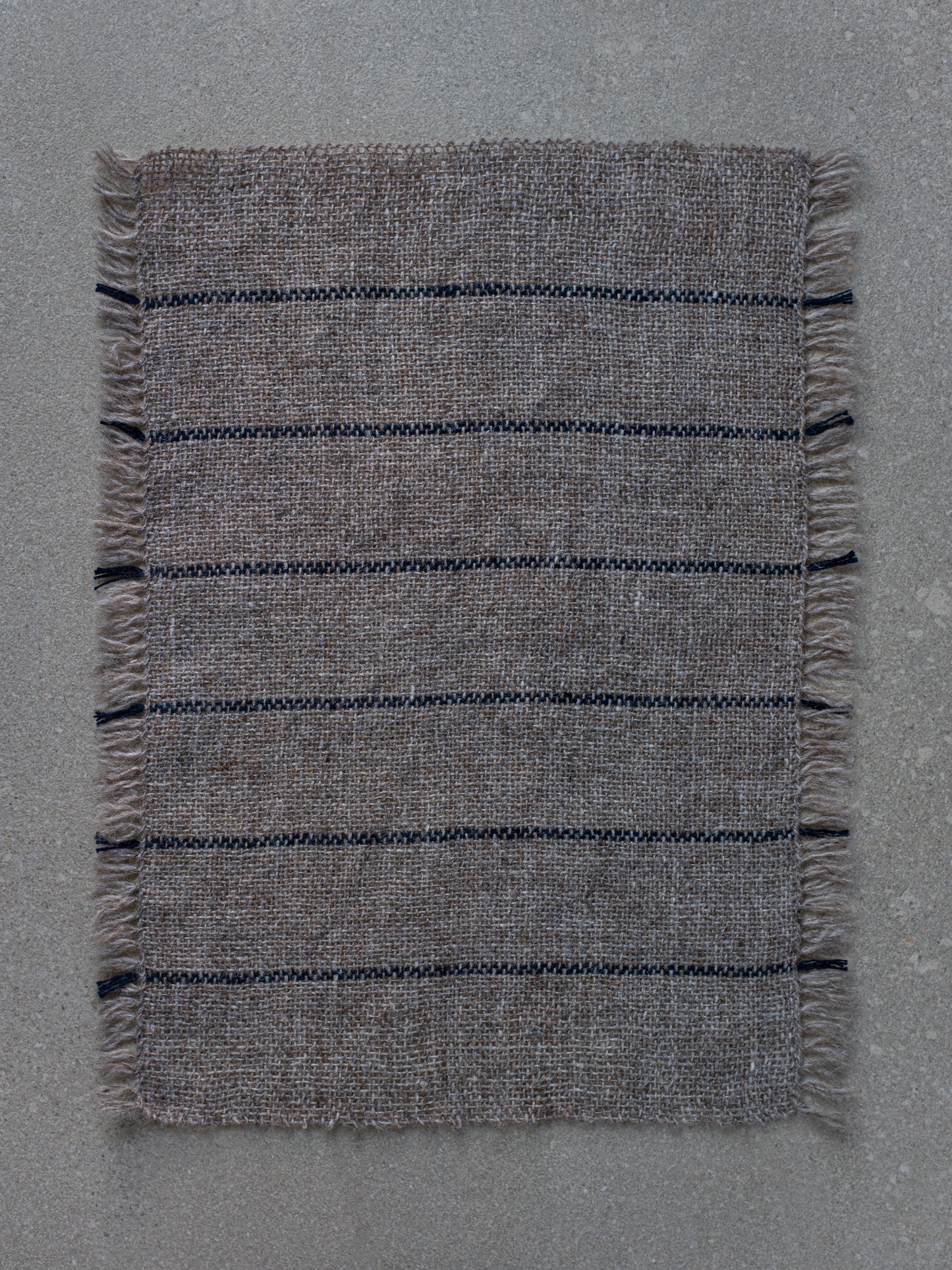 Handwoven Table Mat - Natural/Indigo