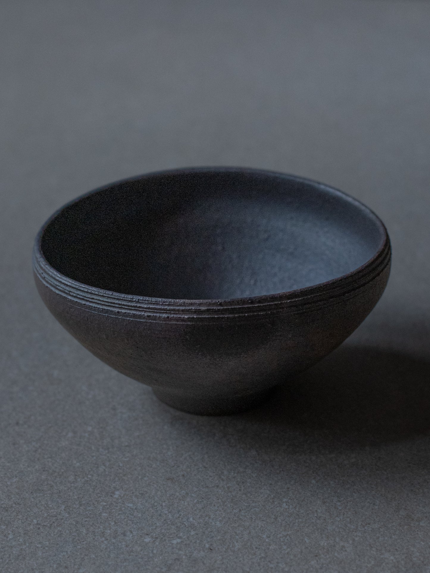 Dark Clay Footed Bowl