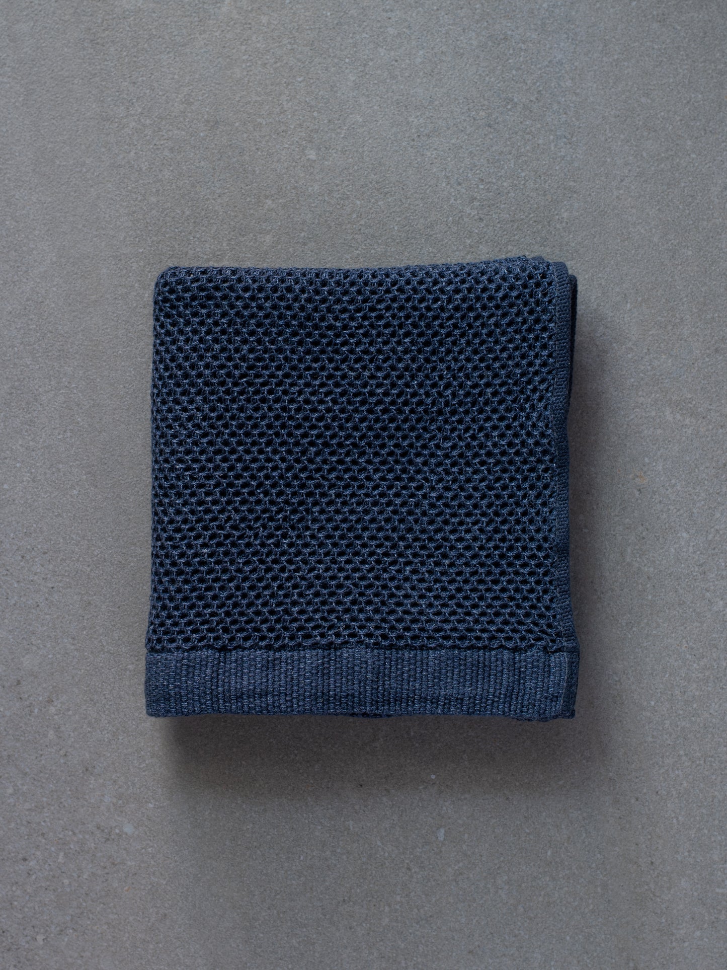 Vintage Waffle Hand Towel - Navy