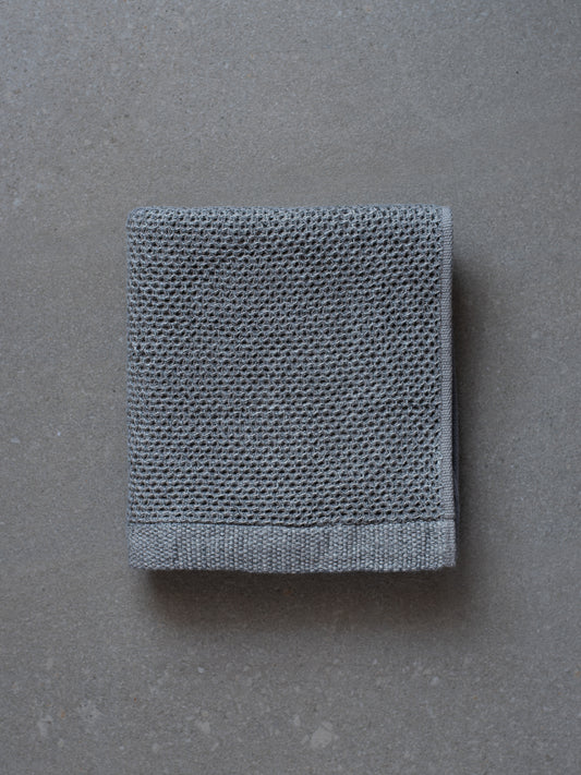 Vintage Waffle Hand Towel - Steel