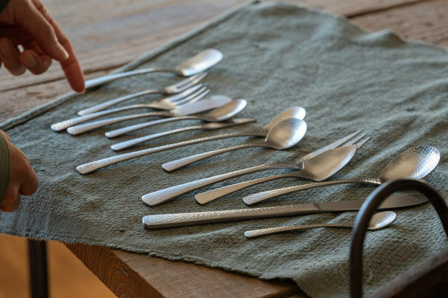 Nagomi Hammered Cutlery - Slotted Serving Spoon