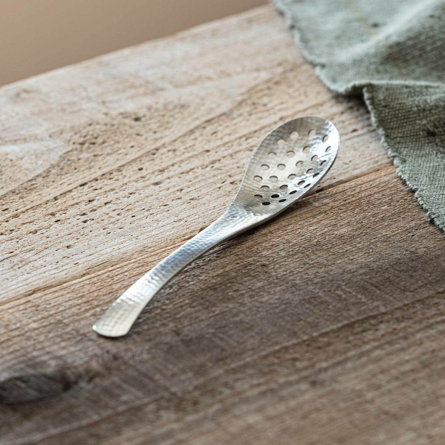 Nagomi Hammered Cutlery - Slotted Serving Spoon