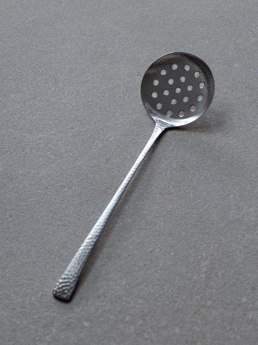 Nagomi Hammered Cutlery - Round Slotted Serving Spoon