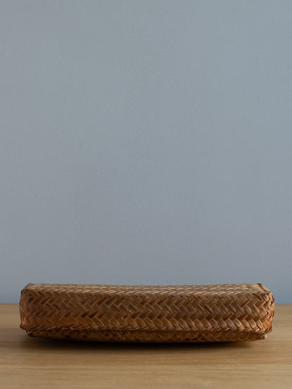 Smoked Lidded Bamboo Basket - Long