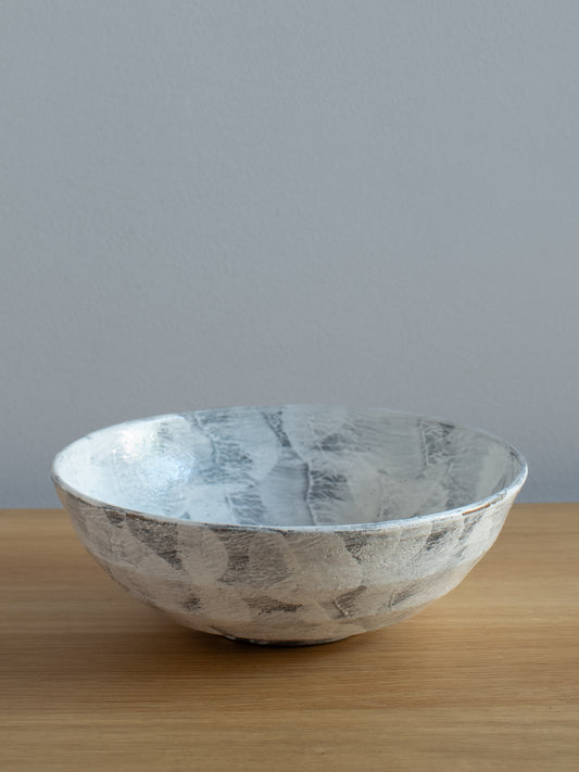 White Brushed Bowl